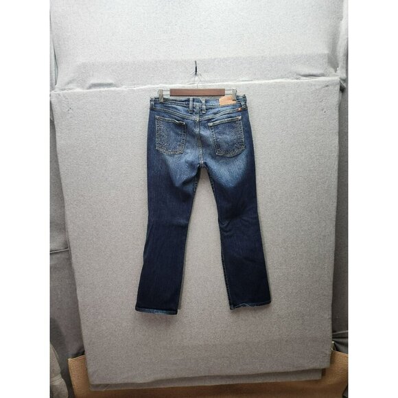 Lucky Brand Womens Ashford Classic Rider Jeans Size 12 Blue Mid-Rise Embroidered - Picture 2 of 7